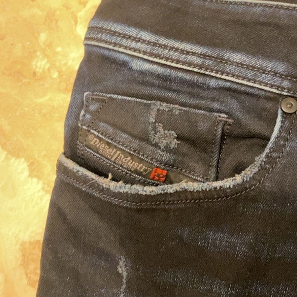 Distressed Diesel Skinny Jeans - Picture 4 of 5